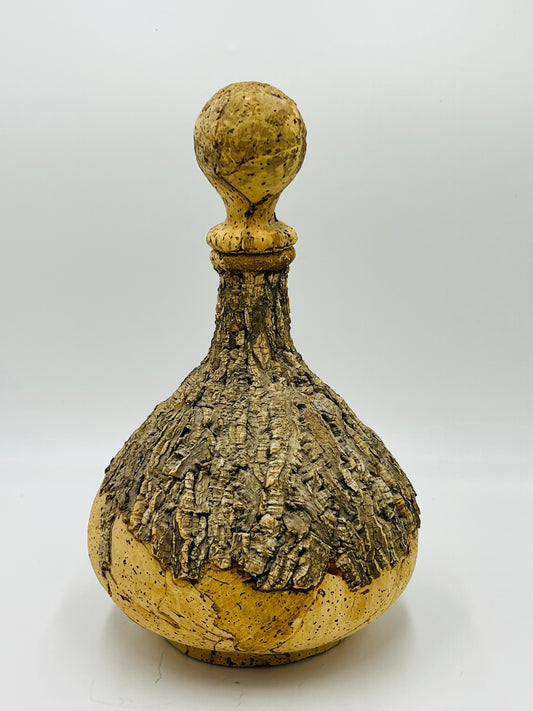 Vintage Italian Cork Covered Glass Decanter