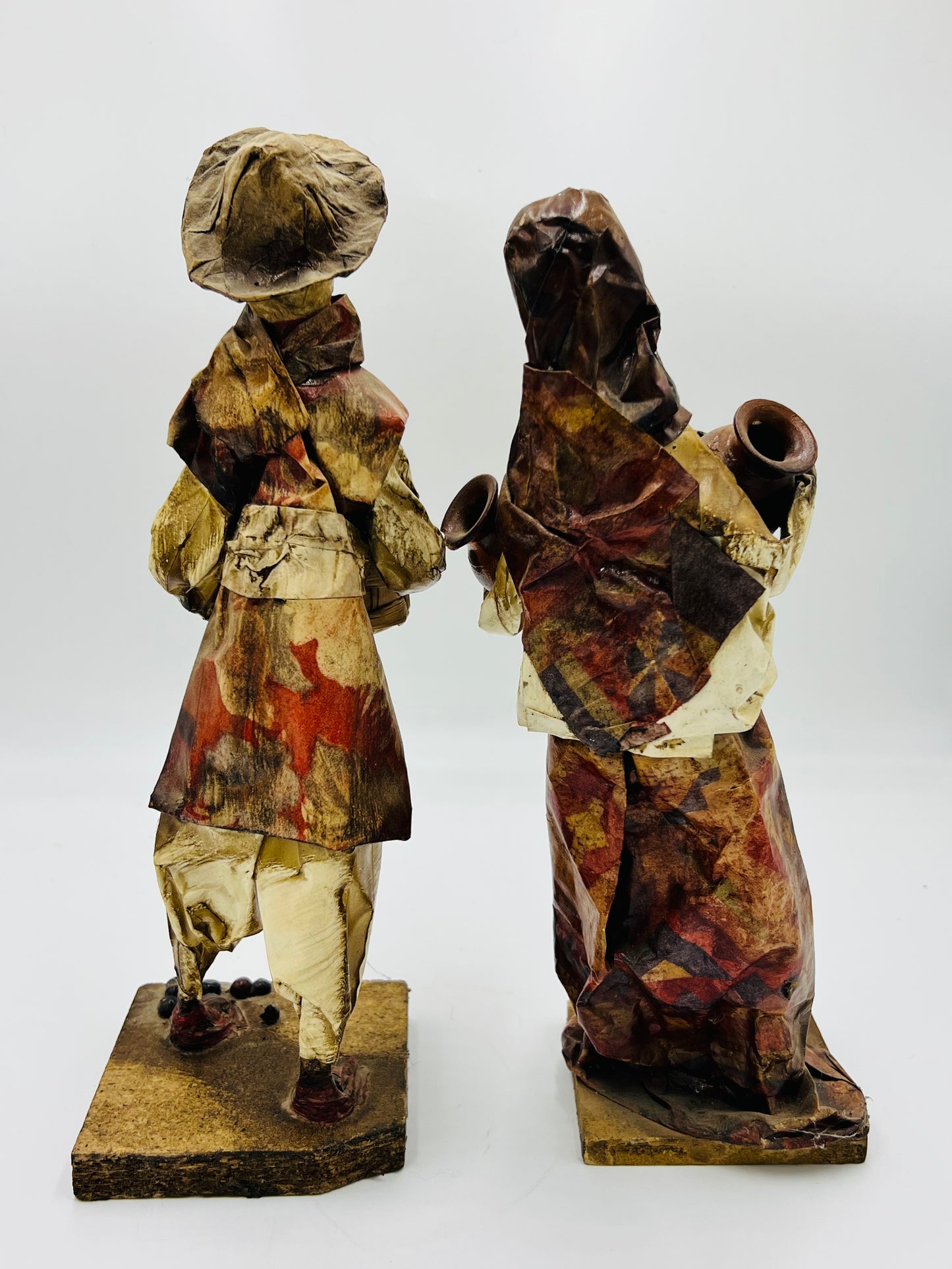 Vintage Mexican Paper Mache Folk Art Dolls