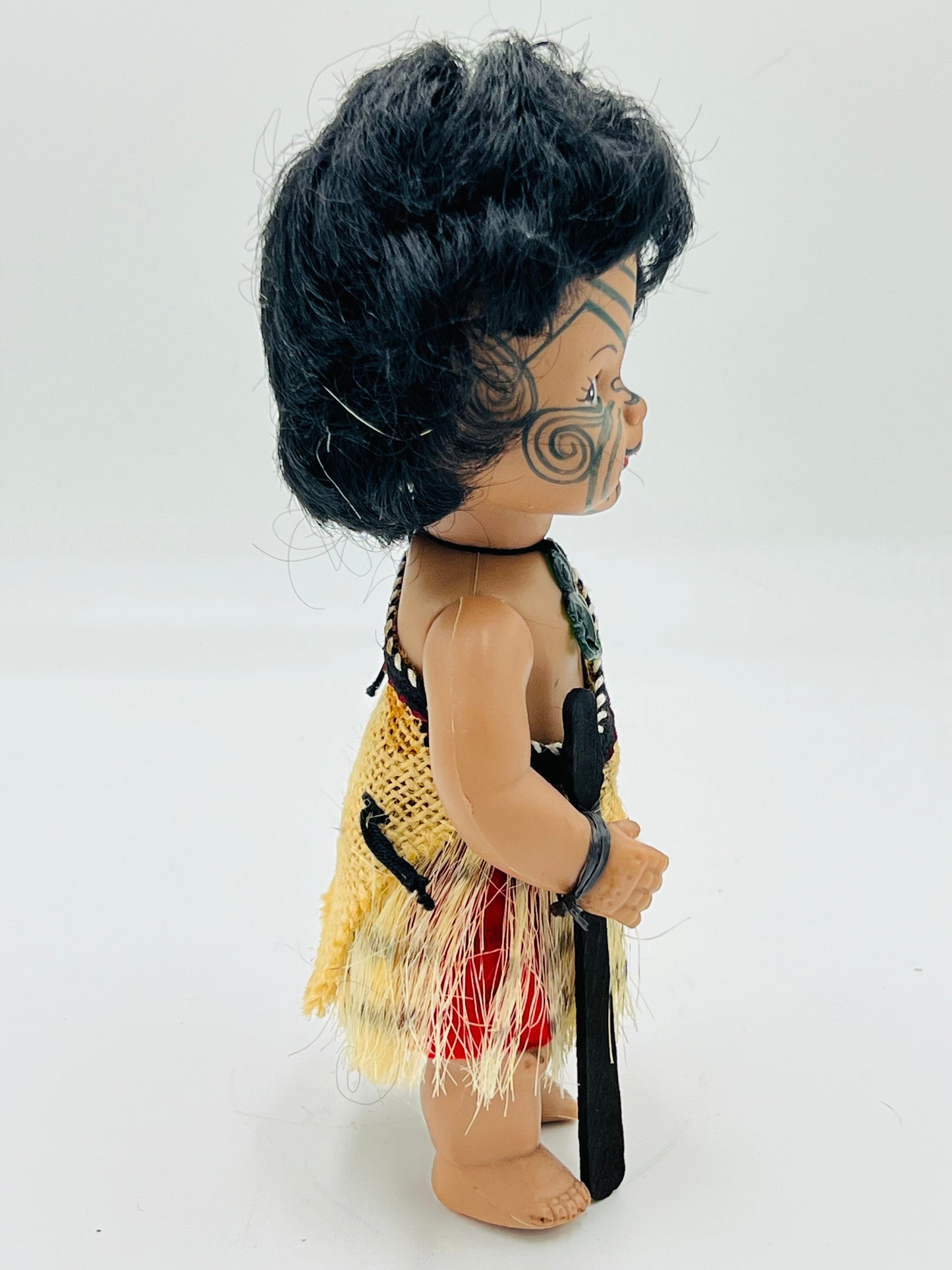 Handcrafted New Zealand Vintage Souvenir Maori Tribal Doll